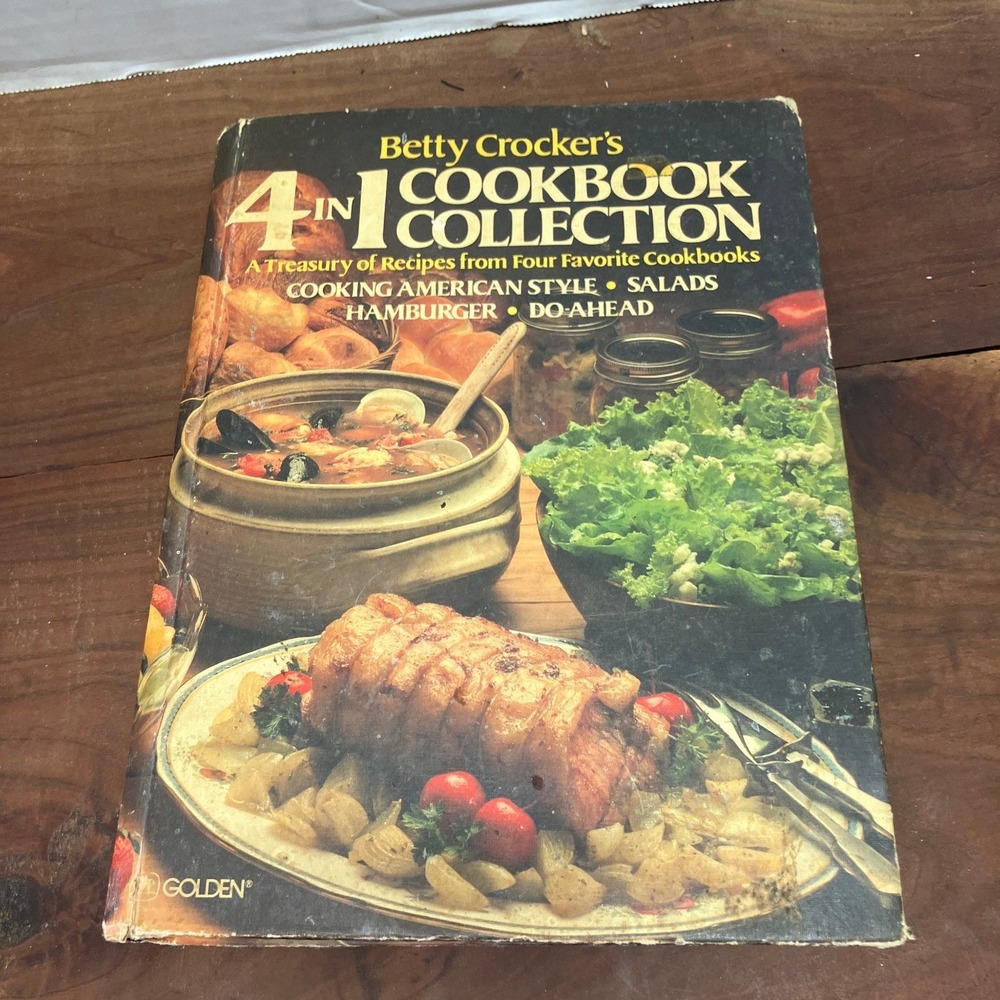 Betty Crocker's 4-in-1 Cookbook Collection 1980 Hardcover Recipes Golden Press